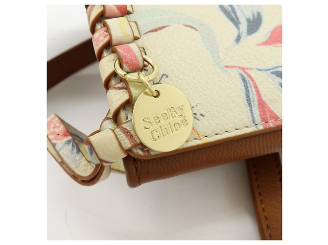 Chloé Chloe See By Chloe TILDA Borsa a tracolla 2Way in pelle e camoscio Off White - vista 19