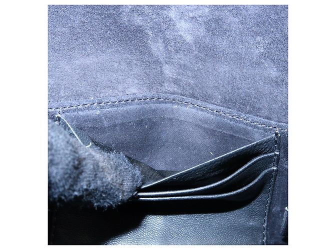 FENDI Mini Be Baguette Borsa a tracolla in pelle Mouton Blue 8M0315 - vista 22