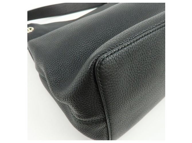 Borsa 2Way GUCCI SOHO Interlocking G in pelle Borsa a tracolla Nera 408825 - vista 11