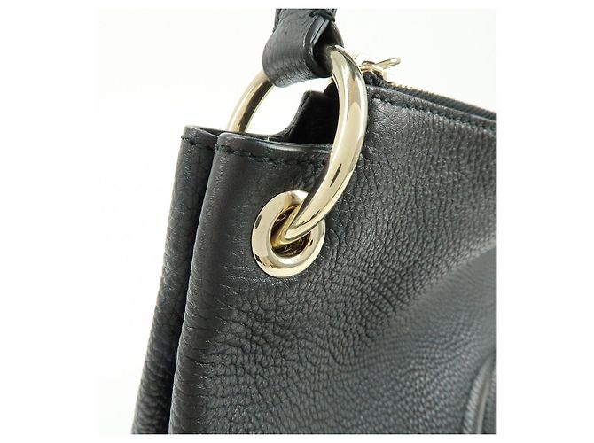 Borsa 2Way GUCCI SOHO Interlocking G in pelle Borsa a tracolla Nera 408825 - vista 12