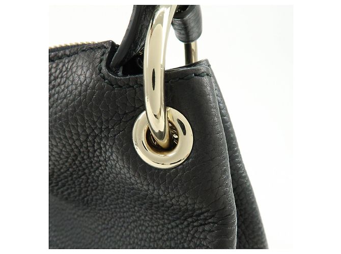 Borsa 2Way GUCCI SOHO Interlocking G in pelle Borsa a tracolla Nera 408825 - vista 13