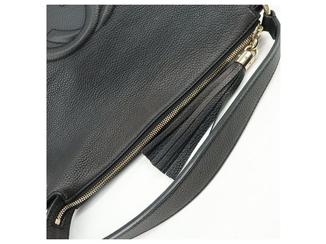 Borsa 2Way GUCCI SOHO Interlocking G in pelle Borsa a tracolla Nera 408825 - vista 17