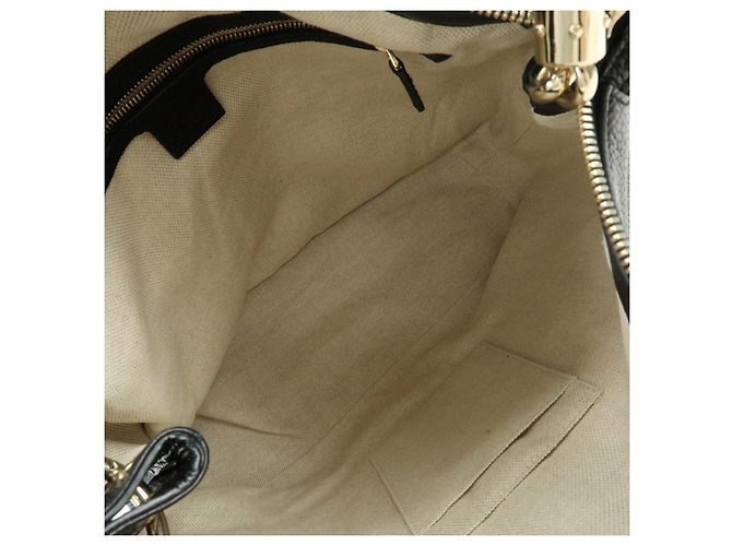 Borsa 2Way GUCCI SOHO Interlocking G in pelle Borsa a tracolla Nera 408825 - vista 20