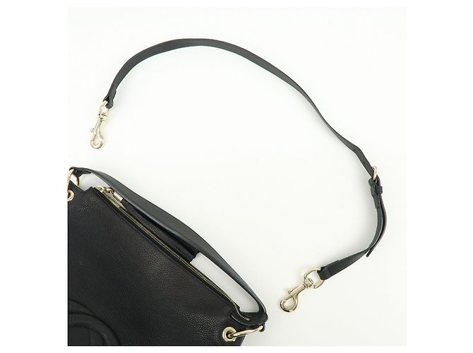 Borsa 2Way GUCCI SOHO Interlocking G in pelle Borsa a tracolla Nera 408825 - vista 5