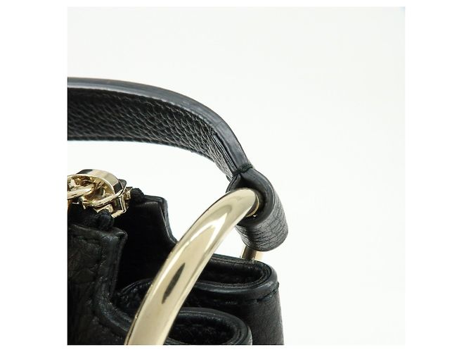 Borsa 2Way GUCCI SOHO Interlocking G in pelle Borsa a tracolla Nera 408825 - vista 7