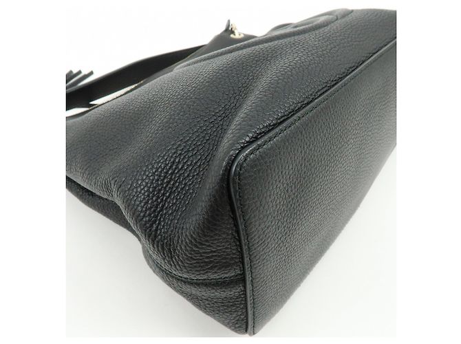 Borsa 2Way GUCCI SOHO Interlocking G in pelle Borsa a tracolla Nera 408825 - vista 9