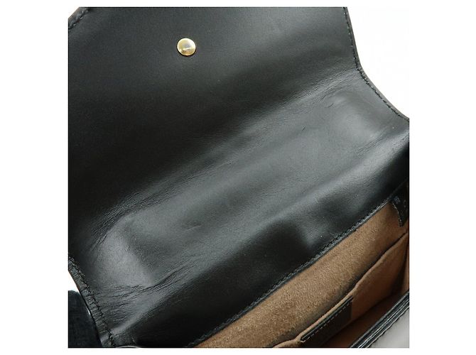 Borsa a tracolla e spalla GUCCI Sylvie Sherry in pelle con catena Nera - vista 19