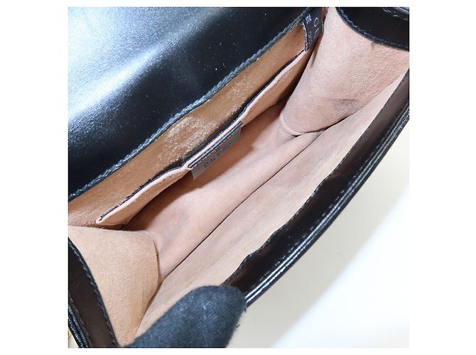 Borsa a tracolla e spalla GUCCI Sylvie Sherry in pelle con catena Nera - vista 20