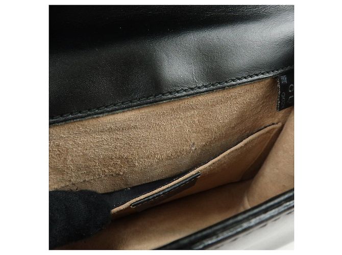 Borsa a tracolla e spalla GUCCI Sylvie Sherry in pelle con catena Nera - vista 21
