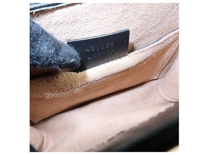 Borsa a tracolla e spalla GUCCI Sylvie Sherry in pelle con catena Nera - vista 24