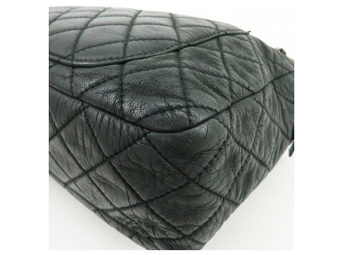 Borsa a tracolla e borsa a mano CHANEL 2.55 Matelasse in pelle di vitello con catena, Nero - vista 10