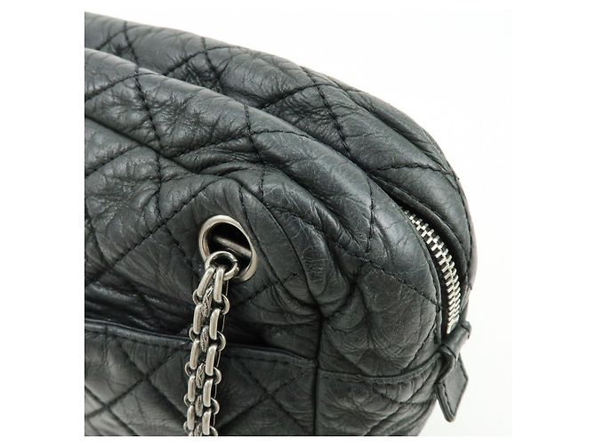 Borsa a tracolla e borsa a mano CHANEL 2.55 Matelasse in pelle di vitello con catena, Nero - vista 12