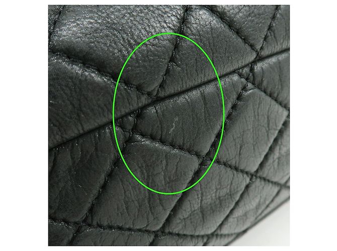 Borsa a tracolla e borsa a mano CHANEL 2.55 Matelasse in pelle di vitello con catena, Nero - vista 17