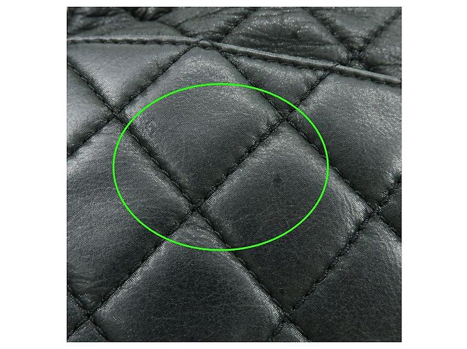 Borsa a tracolla e borsa a mano CHANEL 2.55 Matelasse in pelle di vitello con catena, Nero - vista 18