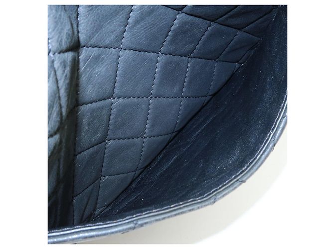Borsa a tracolla e borsa a mano CHANEL 2.55 Matelasse in pelle di vitello con catena, Nero - vista 19