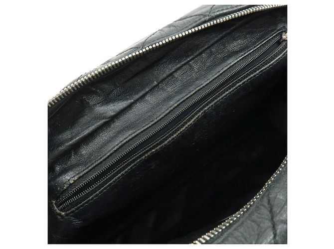 Borsa a tracolla e borsa a mano CHANEL 2.55 Matelasse in pelle di vitello con catena, Nero - vista 22