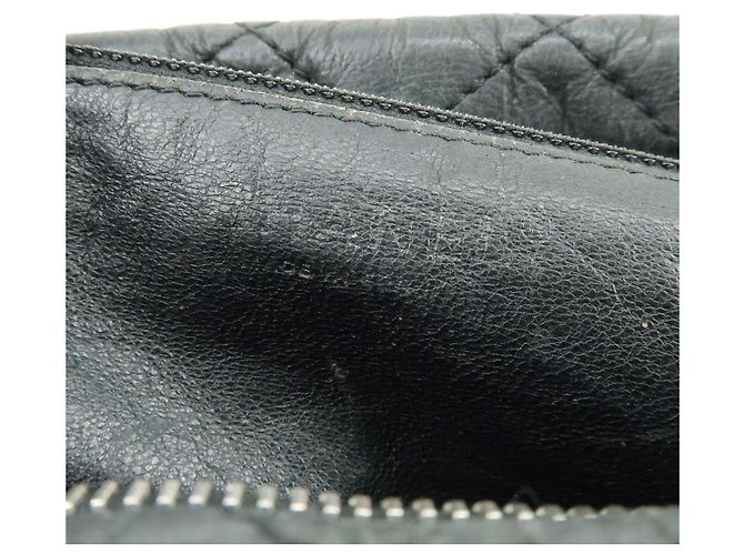 Borsa a tracolla e borsa a mano CHANEL 2.55 Matelasse in pelle di vitello con catena, Nero - vista 23