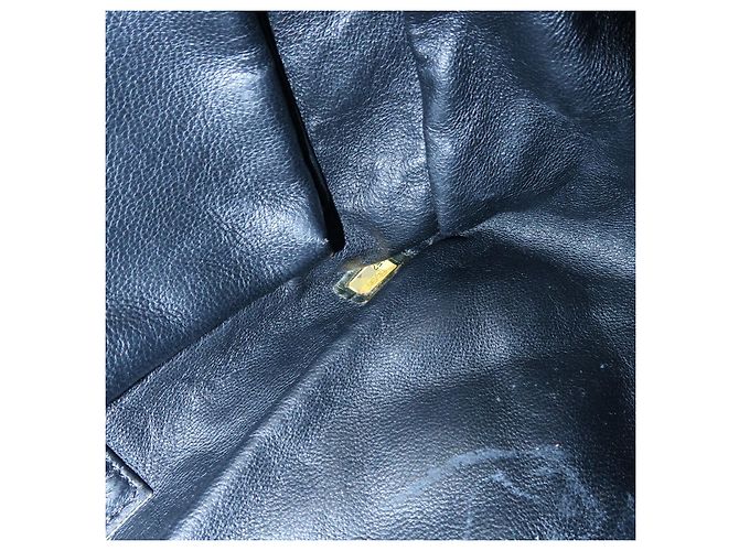 Borsa a tracolla e borsa a mano CHANEL 2.55 Matelasse in pelle di vitello con catena, Nero - vista 24