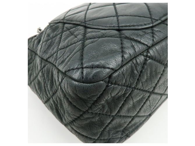 Borsa a tracolla e borsa a mano CHANEL 2.55 Matelasse in pelle di vitello con catena, Nero - vista 9
