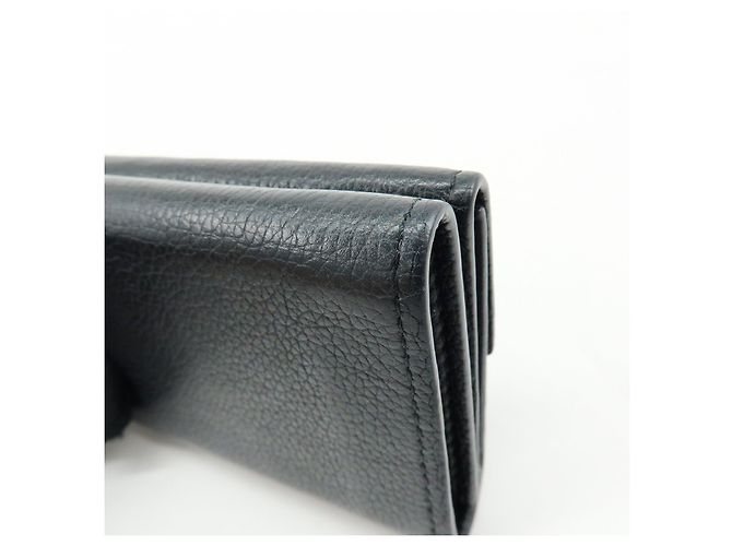 Louis Vuitton Portefeuille Lock Mini Compact Wallet Noir M63921 - vista 12