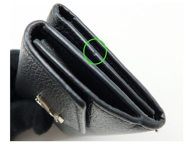 Louis Vuitton Portefeuille Lock Mini Compact Wallet Noir M63921 - vista 14