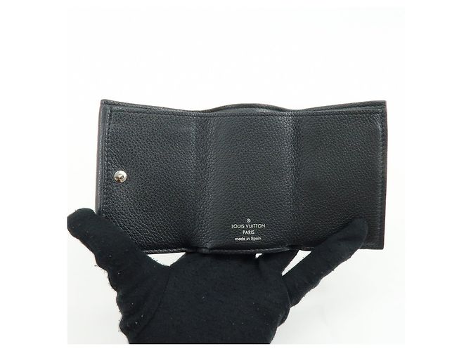 Louis Vuitton Portefeuille Lock Mini Compact Wallet Noir M63921 - vista 18