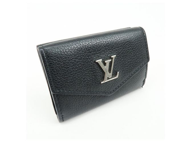 Louis Vuitton Portefeuille Lock Mini Compact Wallet Noir M63921 - vista 4