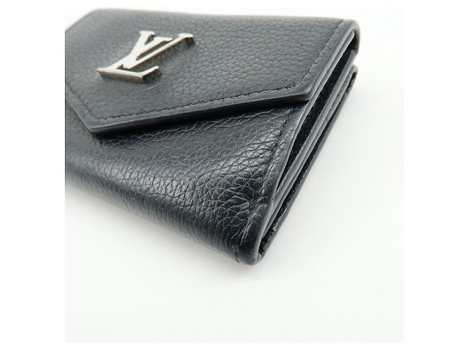 Louis Vuitton Portefeuille Lock Mini Compact Wallet Noir M63921 - vista 6