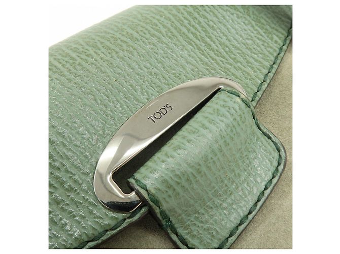 Borsa a mano e a tracolla TOD'S in pelle goffrata e suede Verde Salvia - vista 20