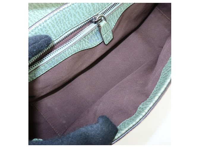 Borsa a mano e a tracolla TOD'S in pelle goffrata e suede Verde Salvia - vista 22