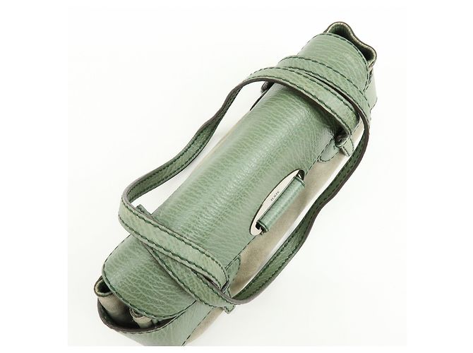 Borsa a mano e a tracolla TOD'S in pelle goffrata e suede Verde Salvia - vista 6