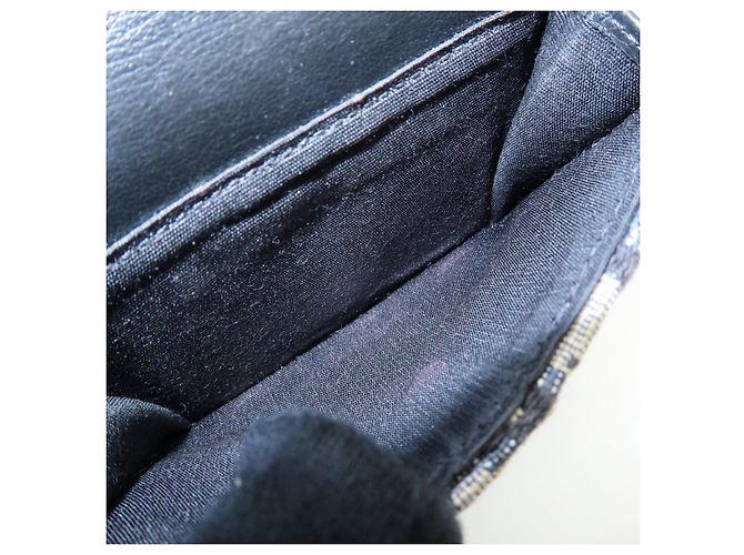 Christian Dior Oblique Jacquard Canvas Leather Tri-fold Compact Wallet - view 18