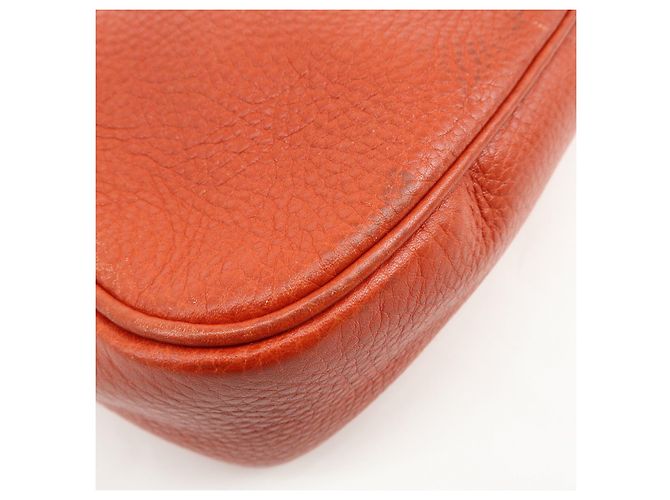 GUCCI SOHO Borsa a tracolla in pelle con catena Interlocking G Orange 308364 - vista 12