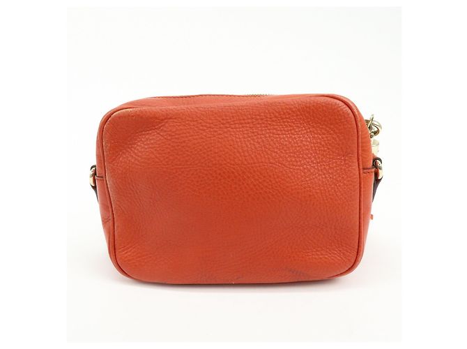 GUCCI SOHO Borsa a tracolla in pelle con catena Interlocking G Orange 308364 - vista 2