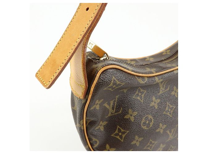 Borsa a spalla Louis Vuitton Monogram Croissant MM Marrone M51512 - vista 15