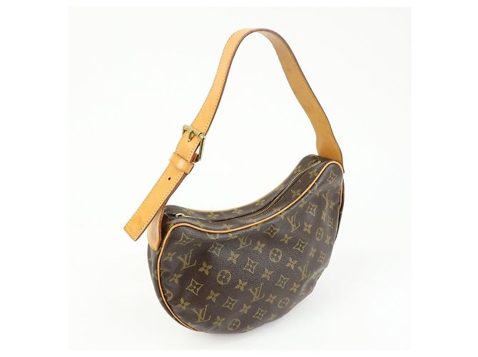 Borsa a spalla Louis Vuitton Monogram Croissant MM Marrone M51512 - vista 4