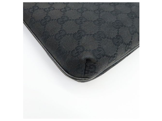 Borsa a Tracolla GUCCI GG Canvas Leather Nera 122793 - vista 11