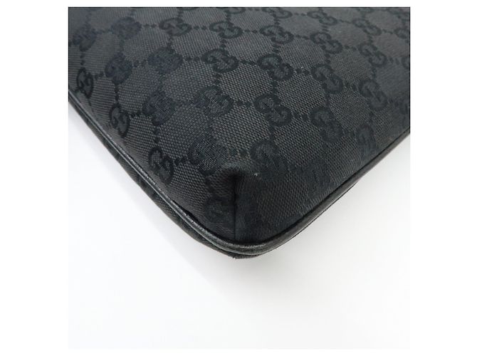 Borsa a Tracolla GUCCI GG Canvas Leather Nera 122793 - vista 12