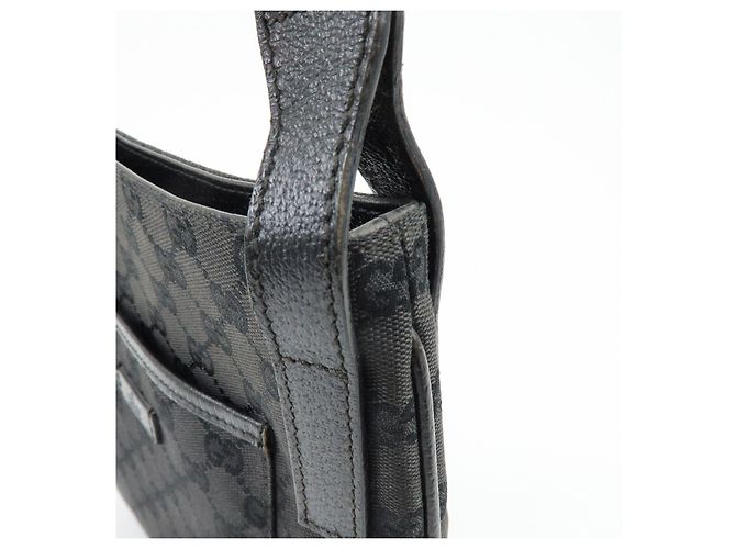Borsa a Tracolla GUCCI GG Canvas Leather Nera 122793 - vista 13