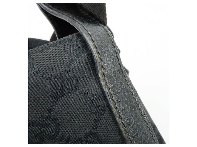 Borsa a Tracolla GUCCI GG Canvas Leather Nera 122793 - vista 17
