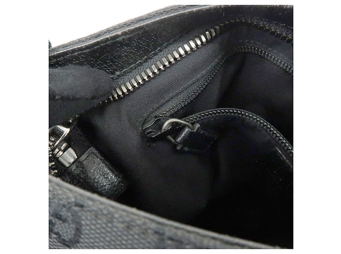 Borsa a Tracolla GUCCI GG Canvas Leather Nera 122793 - vista 20