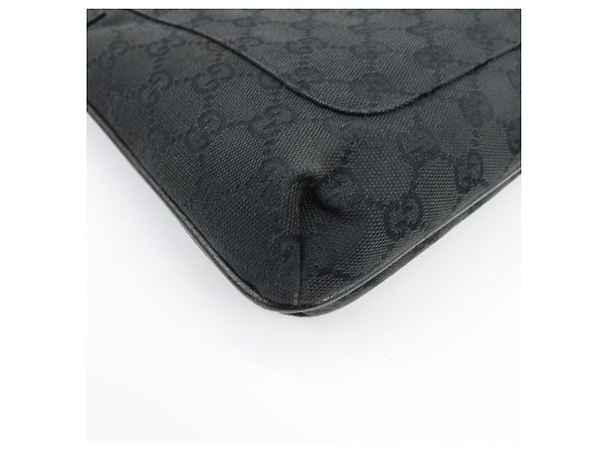 Borsa a Tracolla GUCCI GG Canvas Leather Nera 122793 - vista 9