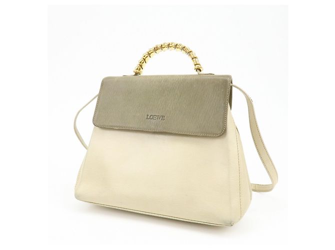 Borsa 2Way LOEWE Velazquez in pelle e camoscio Borsa a mano Borsa a tracolla Ivory - vista 3