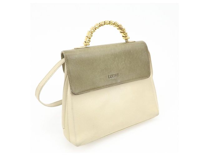 Borsa 2Way LOEWE Velazquez in pelle e camoscio Borsa a mano Borsa a tracolla Ivory - vista 4