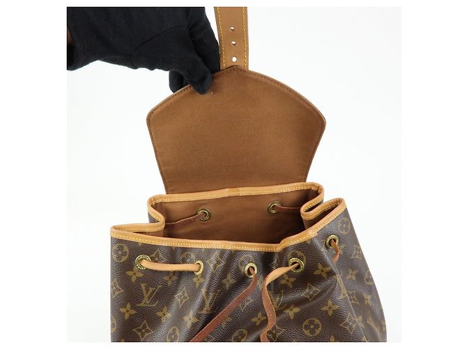 Zaino Louis Vuitton Monogram Montsouris GM Brown M51135 - vista 19