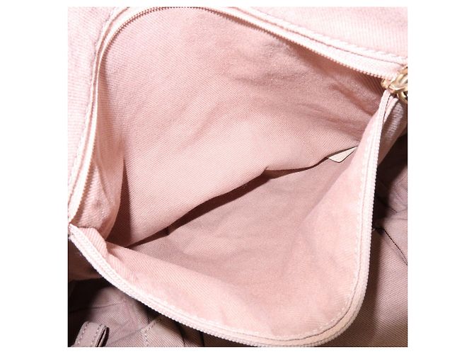 Céline Borsa a tracolla CELINE Macadam Bittersweet in tela e pelle Beige Ivory - vista 21