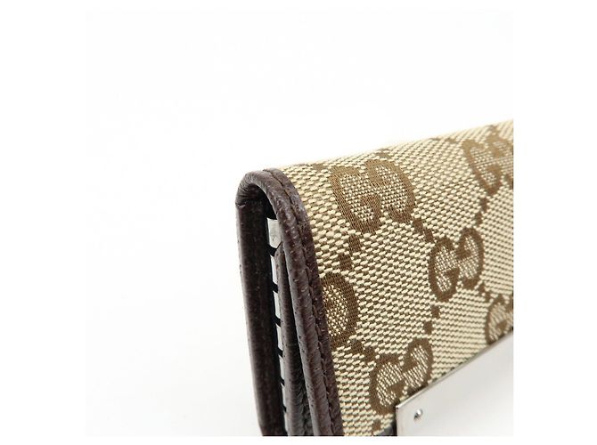 GUCCI GG Canvas Leather 6 Ring Key Case Beige Brown 127048 - vista 11