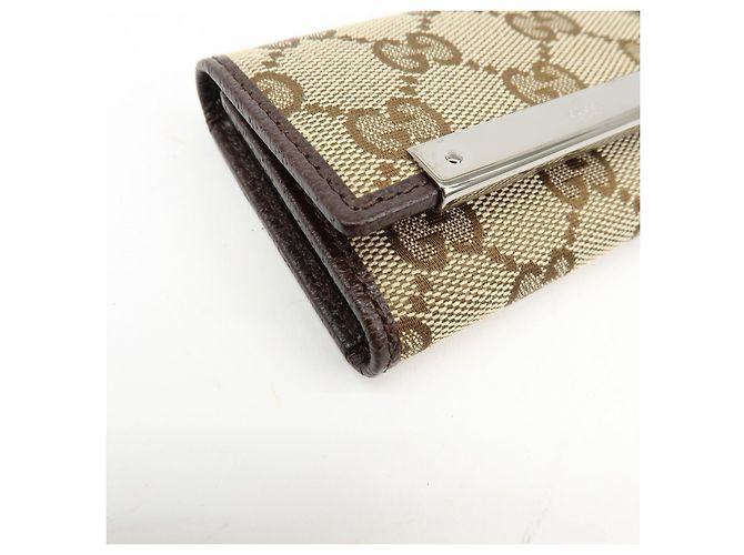GUCCI GG Canvas Leather 6 Ring Key Case Beige Brown 127048 - vista 6