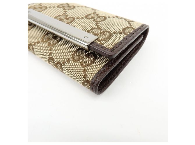 GUCCI GG Canvas Leather 6 Ring Key Case Beige Brown 127048 - vista 7