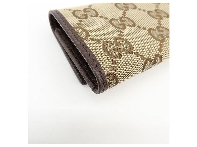 GUCCI GG Canvas Leather 6 Ring Key Case Beige Brown 127048 - vista 8